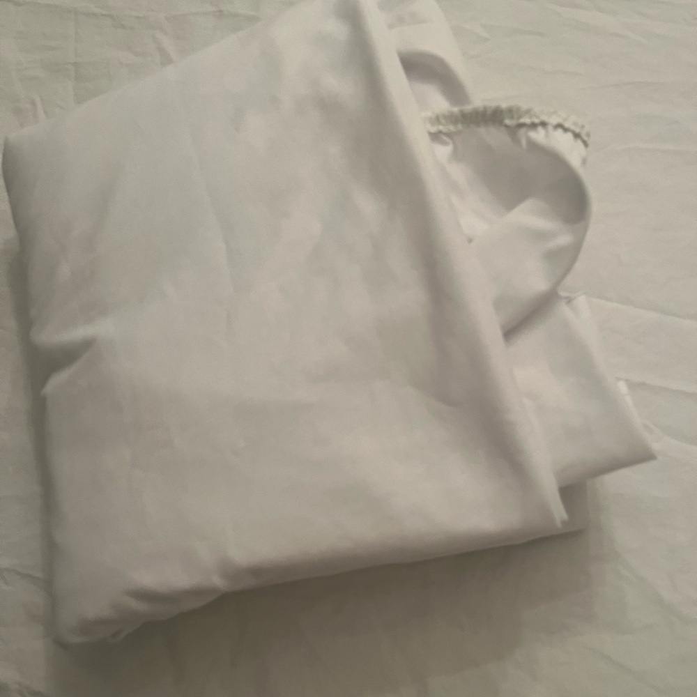 Fruit of the Loom Percale White Full size Fitted Sheet - Soft